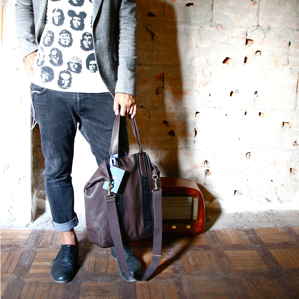 Unisex BOLOGNA Cow-Hide Leather Bag