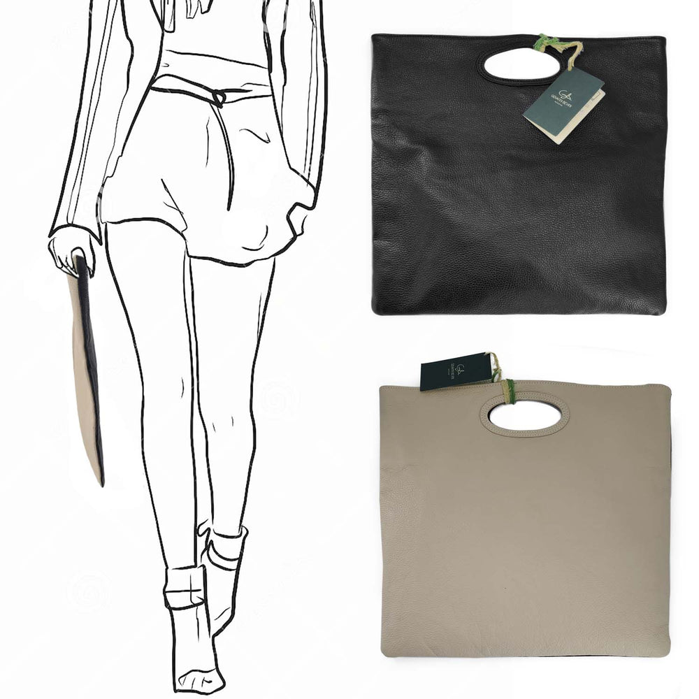 FORTE di MARMI Color-Block Dollaro Leather Clutch