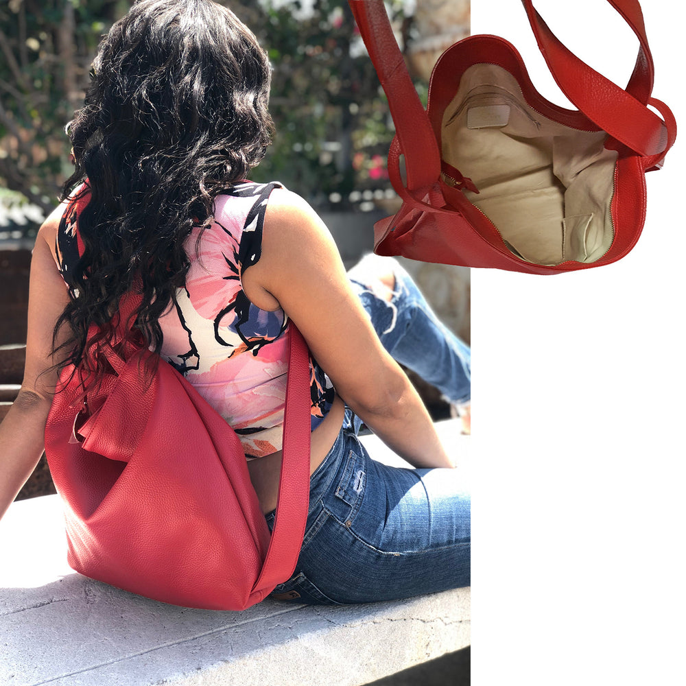 Signature Dollaro Leather Shoulder Bag & Backpack