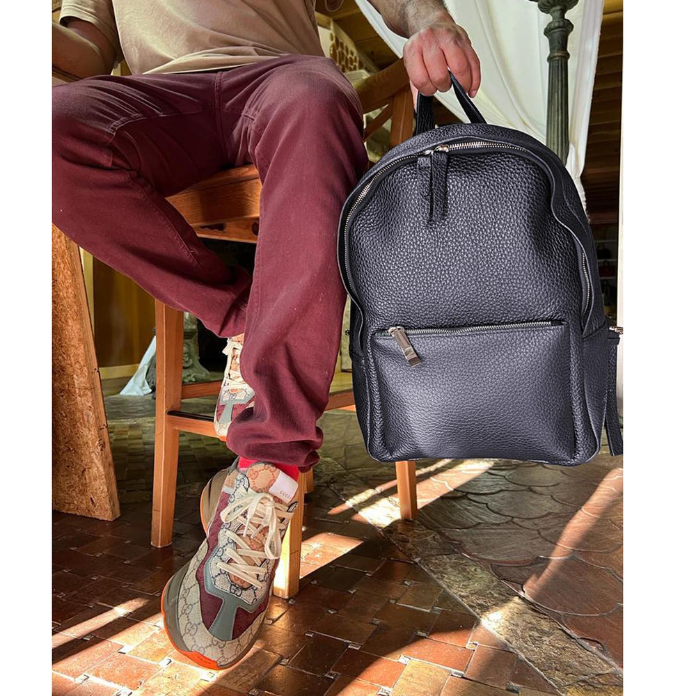 MALCESINE, Dollaro Bost Leather Backpack