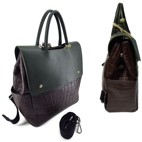 AOSTA, Unisex Leather Tote/Backpack