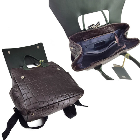 AOSTA, Unisex Leather Tote/Backpack