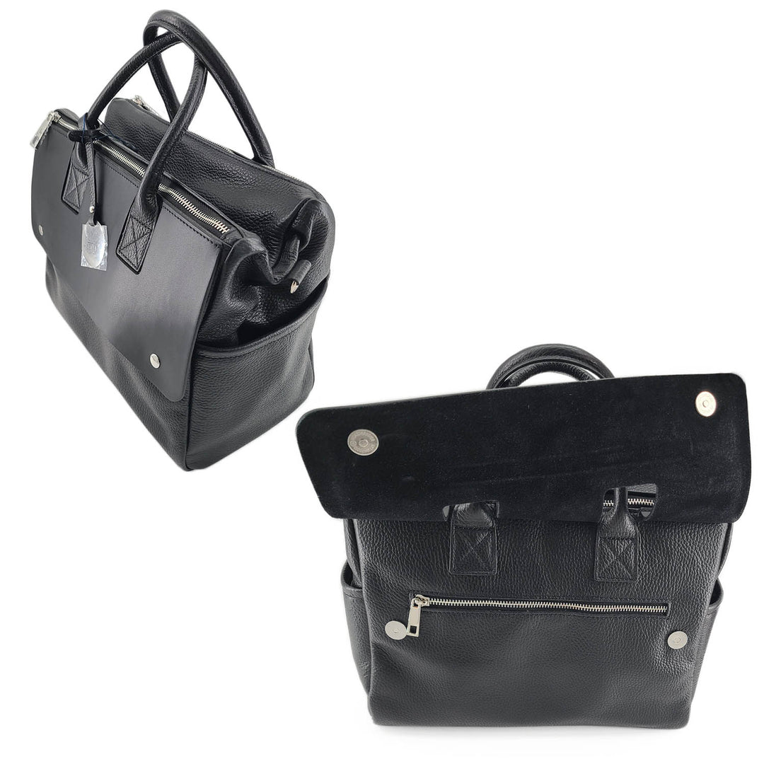 Classic Utilitarian Handbag LA Business, in Dollaro & Ruga Leather