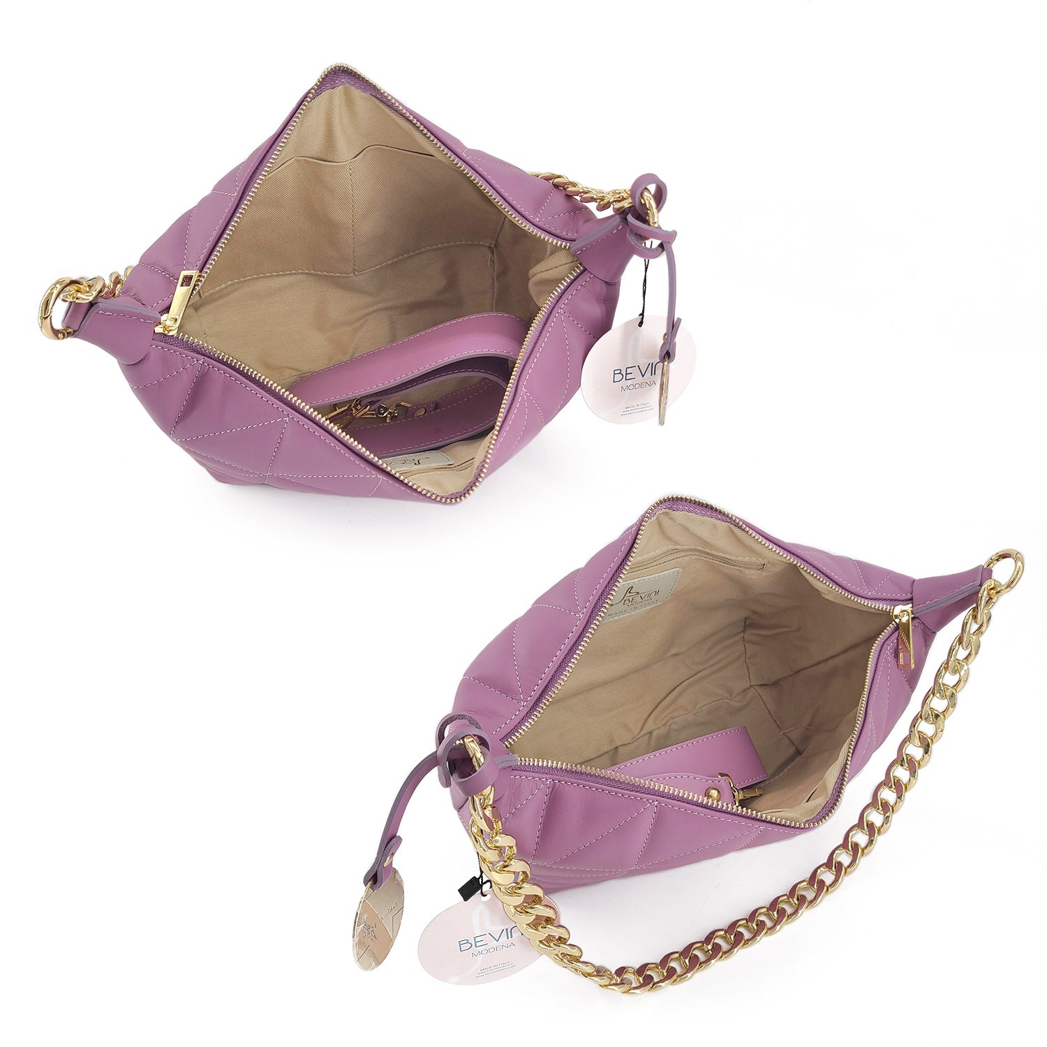 【美品】BEVINI / べヴィニ/チェーンBAG BEVINI ハンドバッグ 2way イタリア ブランド ショルダーバッグ
