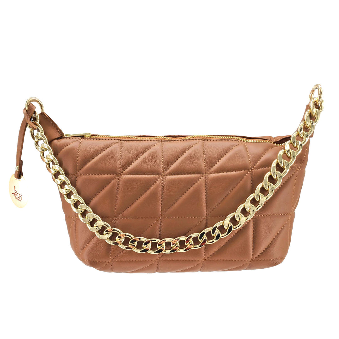 DONATELLA, quilted sauvage leather pouch