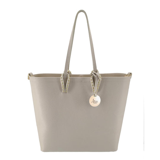 Vittoria, Dollaro Leather City Tote with gold metal studs