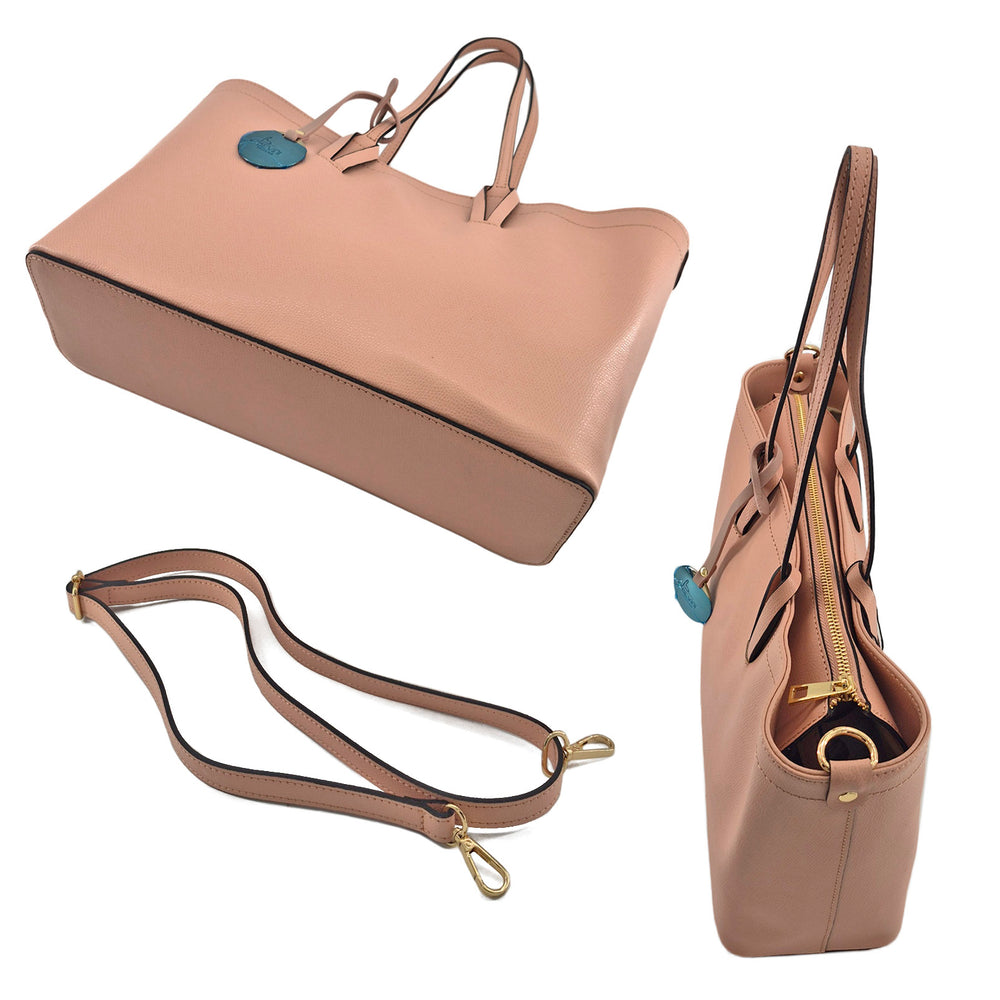 VITTORIA, Palmellato Leather City Tote (B592)