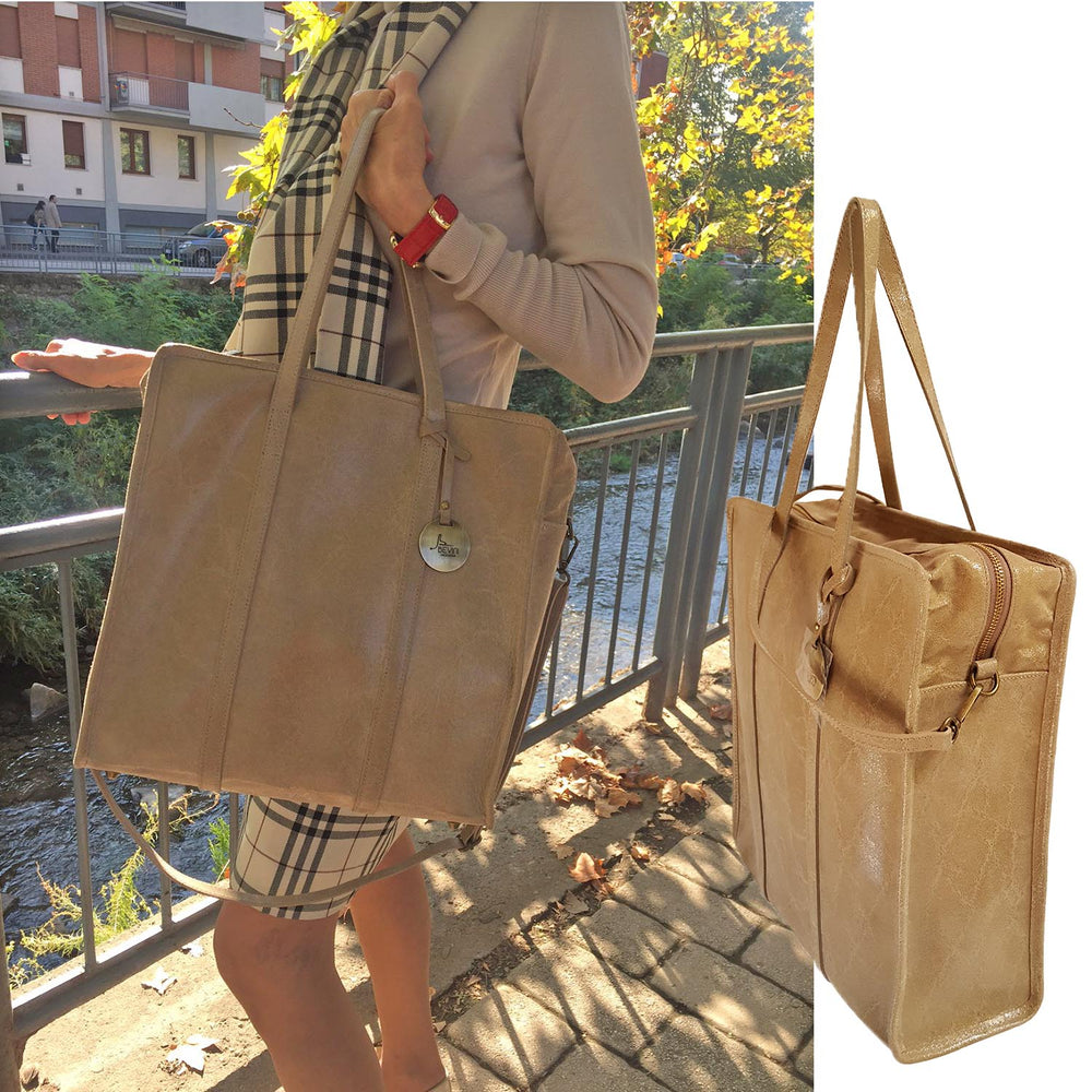 Medium size Crinkled Suede Leather Shoulder Bag