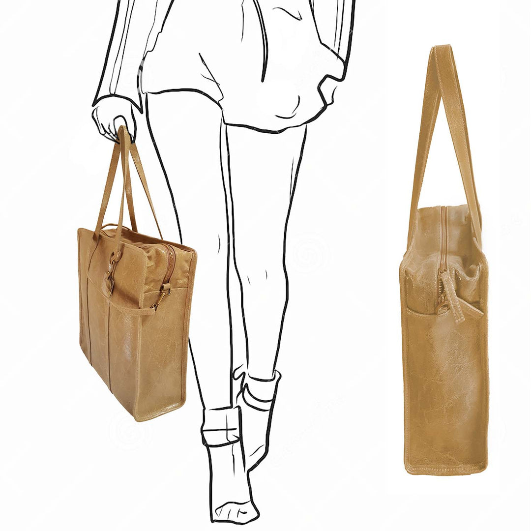 Medium size Crinkled Suede Leather Shoulder Bag