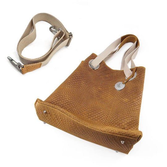 AMERICANA, woven printed leather Tote