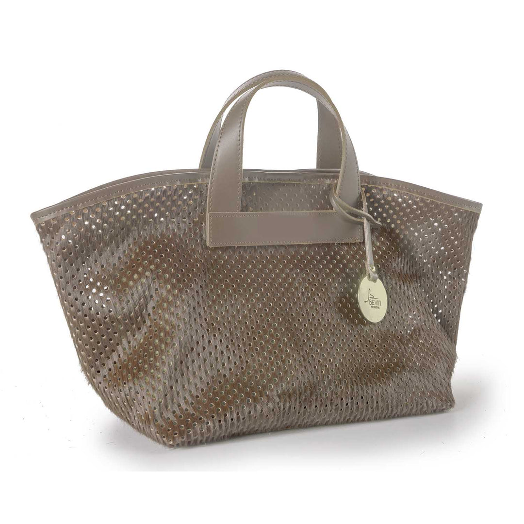 Perforated HAIRCALF Leather Tote
