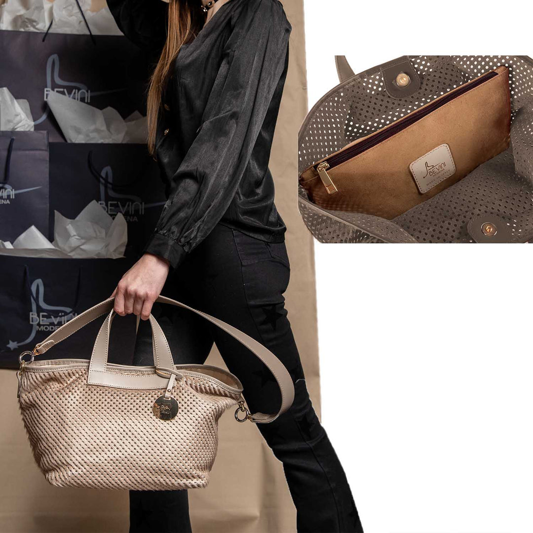 Perforated HAIRCALF Leather Tote