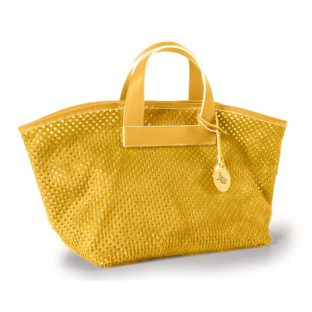 Perforated HAIRCALF Leather Tote