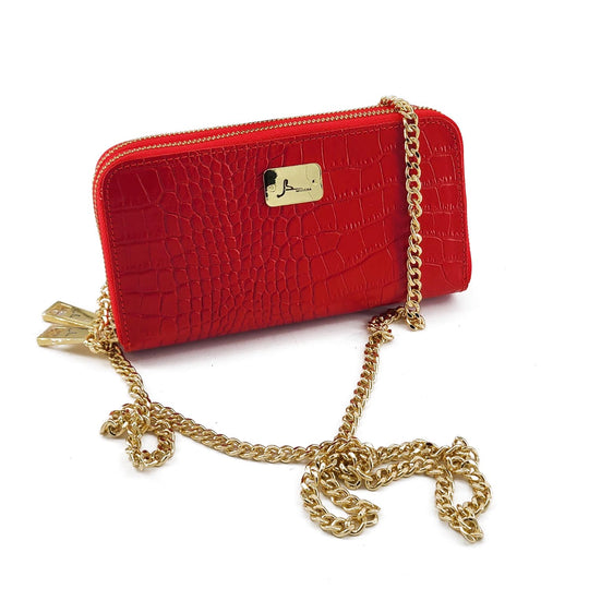 The Cassidy, Leather Dual Wallet - chain bag