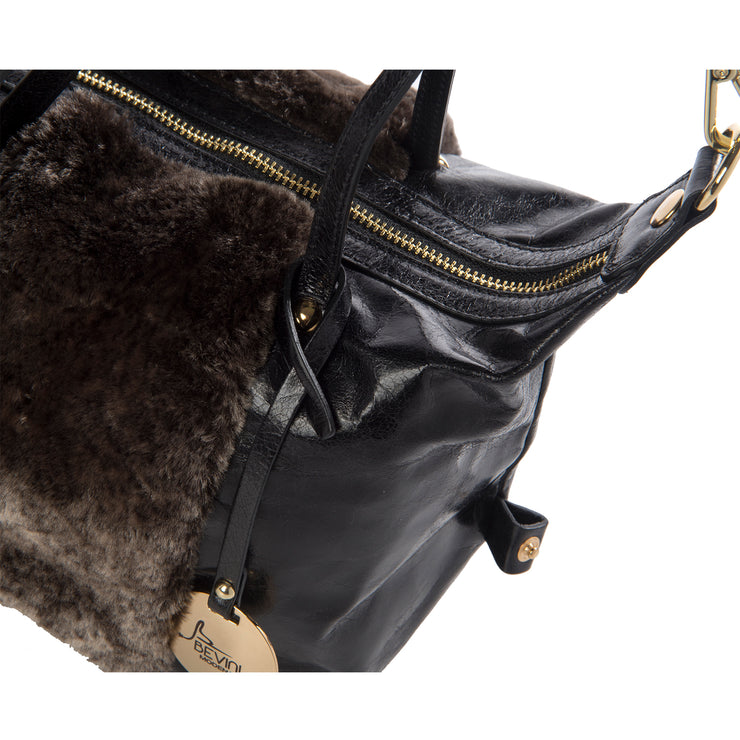 Mina, Faux-Fur Leather Trim