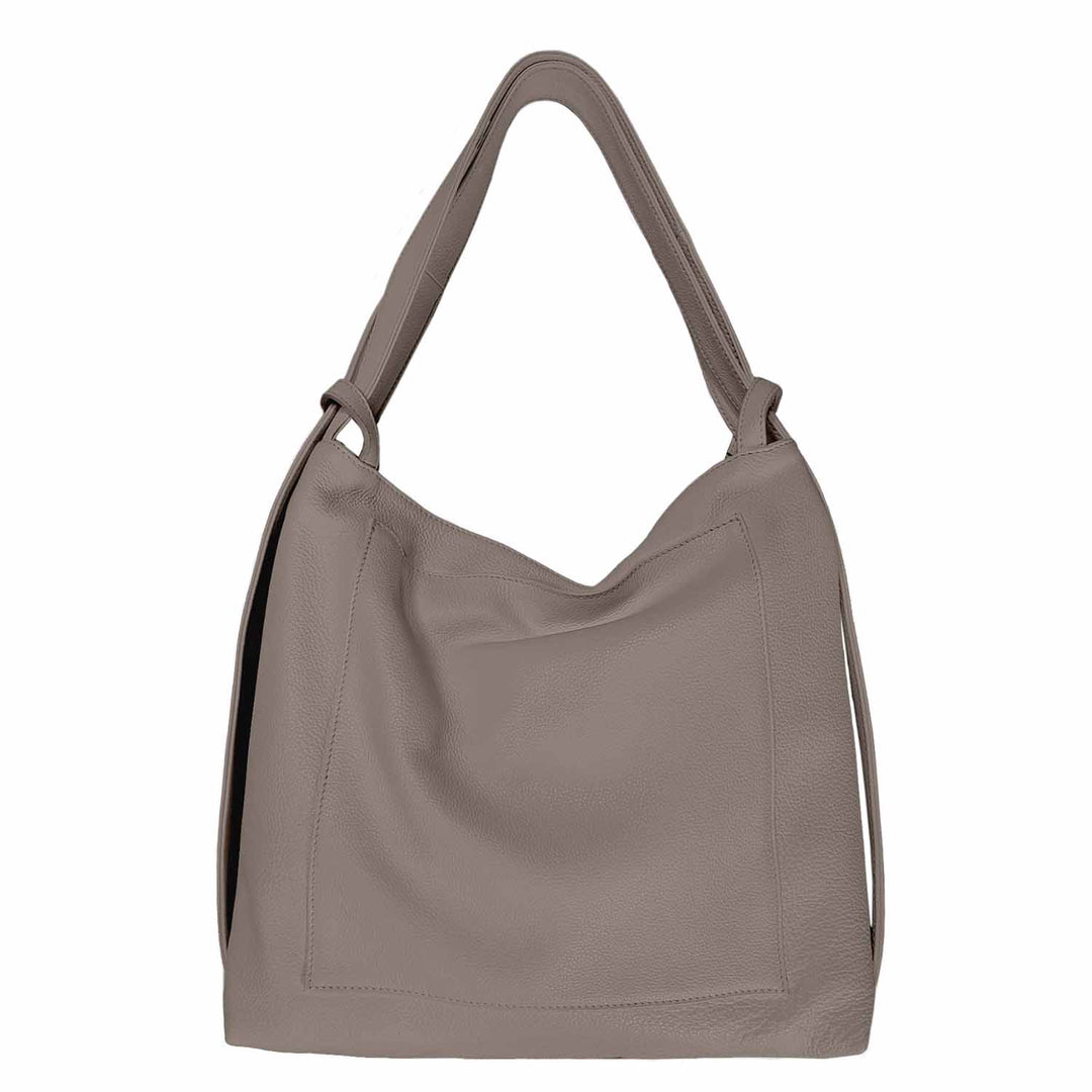 dollaro pebble leather backpack Signature Dollaro Leather Shoulder Bag & Backpack – Bevini Modena