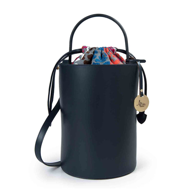 Ruga Tall Leather Bucket Tote Handbag