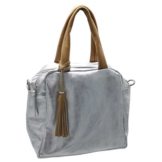The Stella, Suede Laminated Leather Bag
