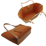 VIGNOLA, Large Suede & Leather Tote Bag