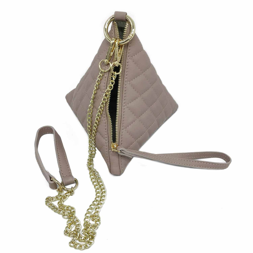 TEMAKI, Cross-body / Wristlet in quilted Sauvage leather