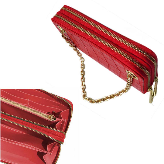 The Cassie, Leather Dual Wallet - chain bag
